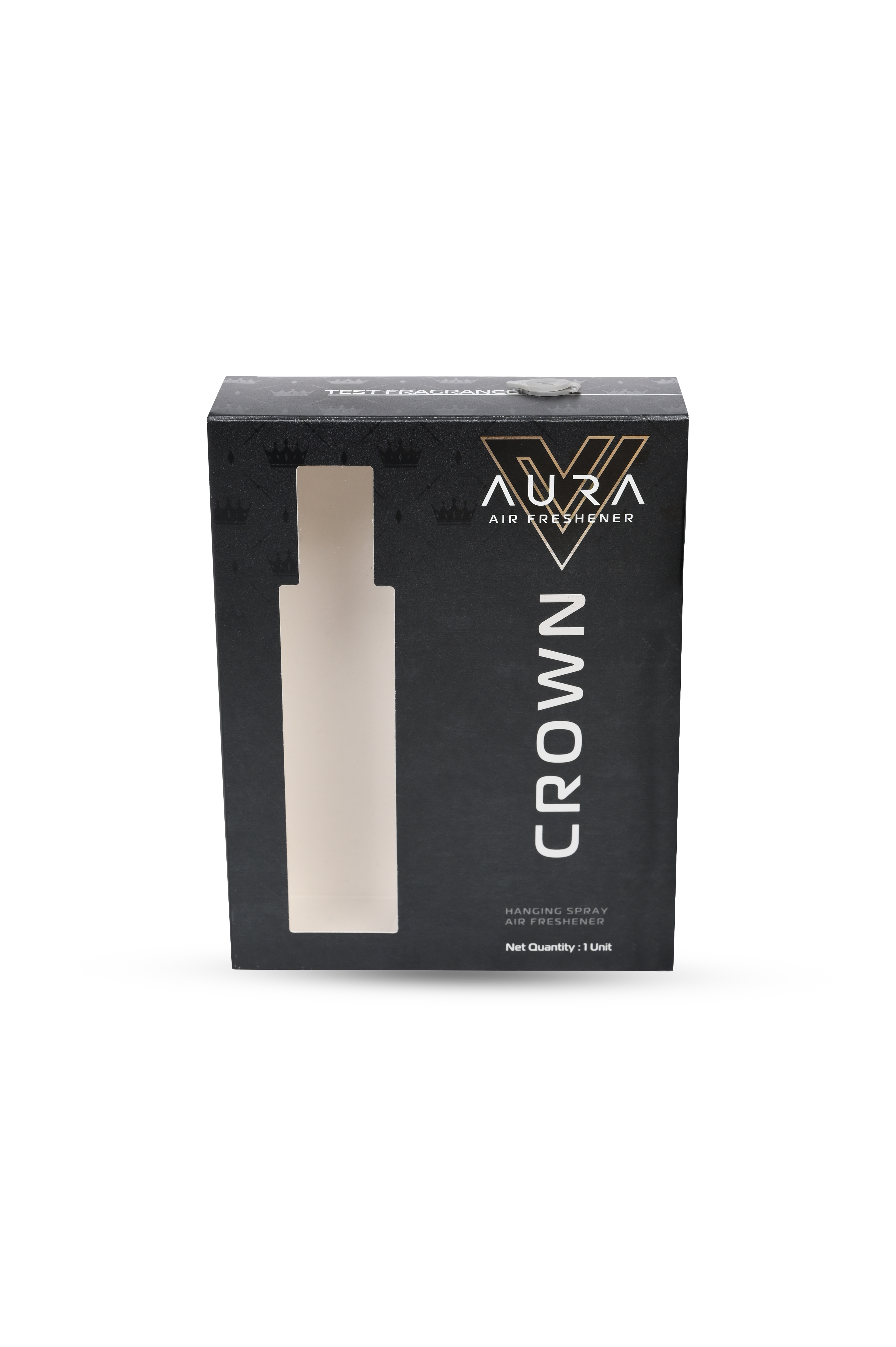 Aura Hanging Air Freshener - Crown 30 ml with 2 Hanging Boards | For Cars, Home,  Living Spaces, Office, Closets, Bathrooms | 400 + Sprays