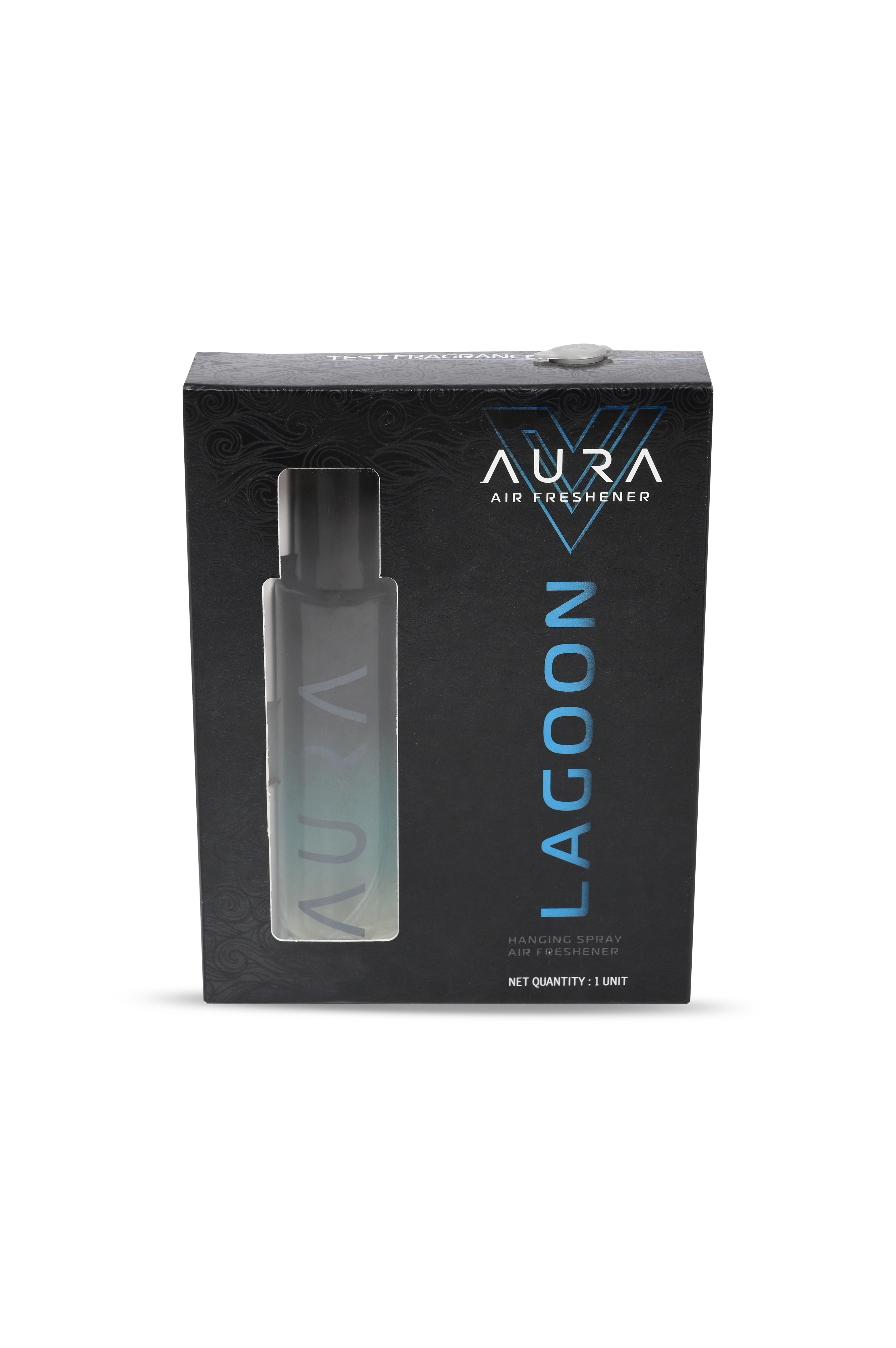 Aura Hanging Air Freshener - Lagoon 30 ml with 2 Hanging Boards | For Cars, Home,  Living Spaces, Office, Closets, Bathrooms | 400 + Sprays