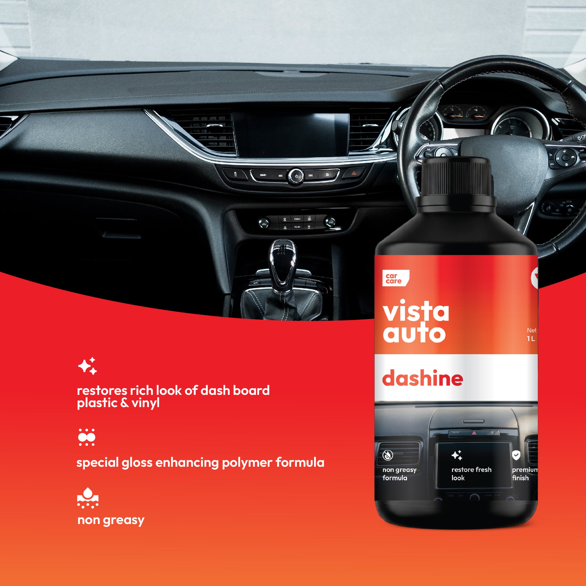 Dashine 1 L Non-Greasy Dashboard Polish