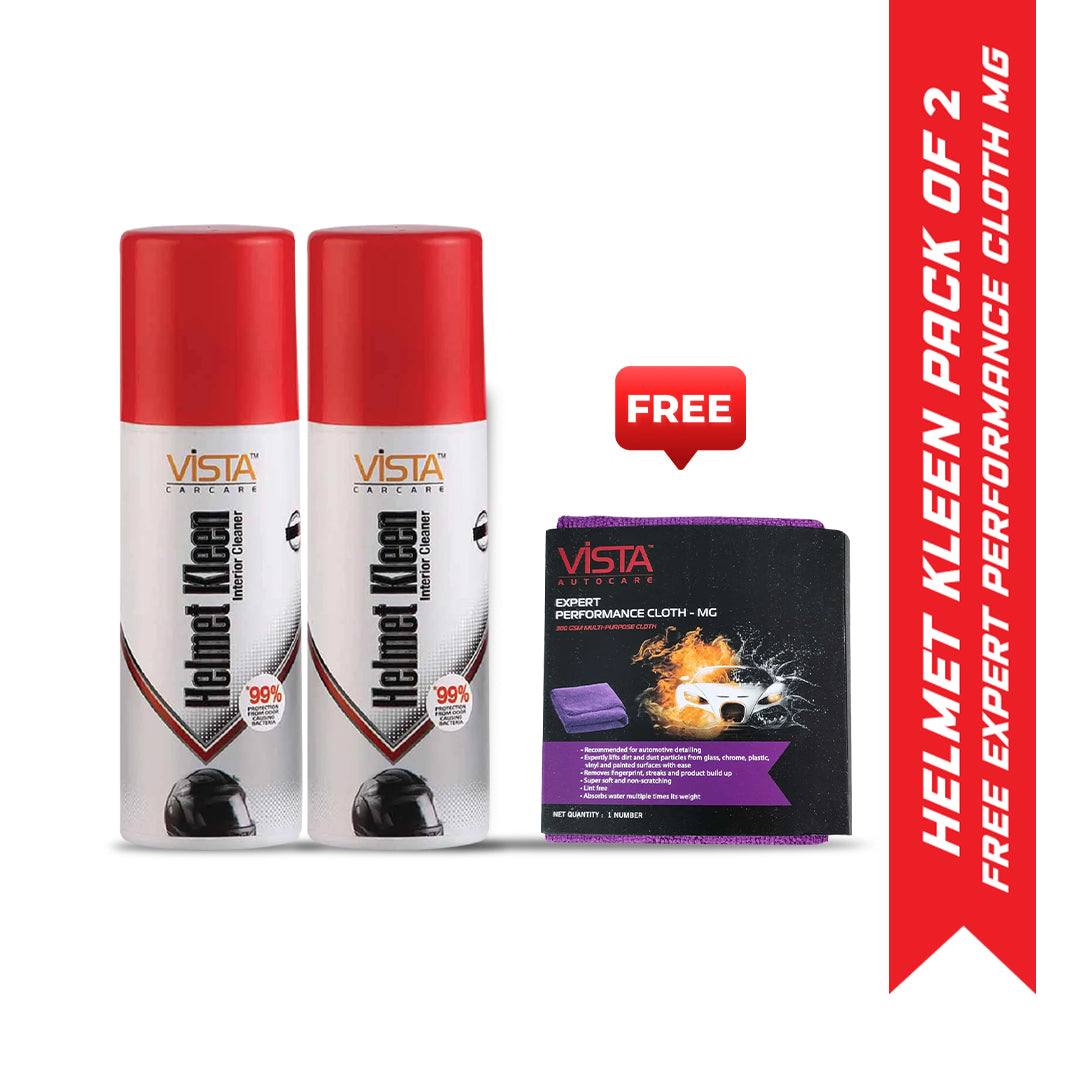 Helmet Kleen 125 ml (Pack of 2) + Expert Performance Cloth MG Free