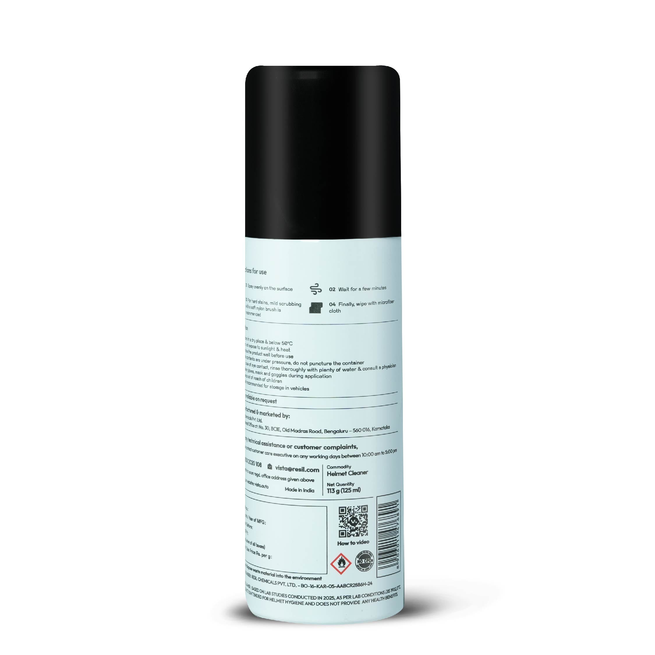 Helmet Kleen Pro – Earth Mint 125 ml | Helmet Cleaner Spray for Bike Helmets | Helmet Deodorizer | Removes Sweat Smell | Antibacterial Helmet Freshener | Natural Plant-Based Formula