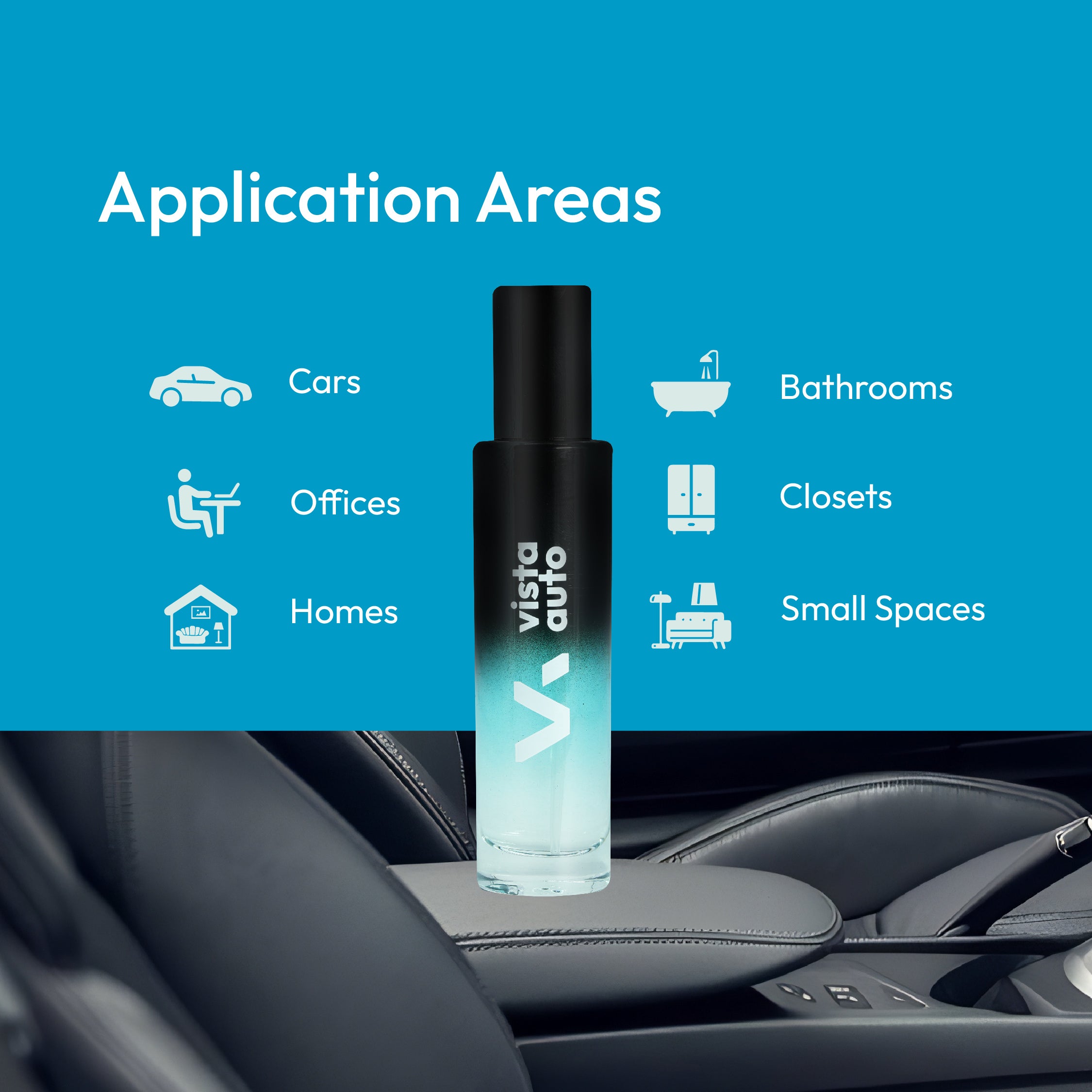 Aura Hanging Air Freshener - Lagoon 30 ml with 2 Hanging Boards | For Cars, Home,  Living Spaces, Office, Closets, Bathrooms | 400 + Sprays