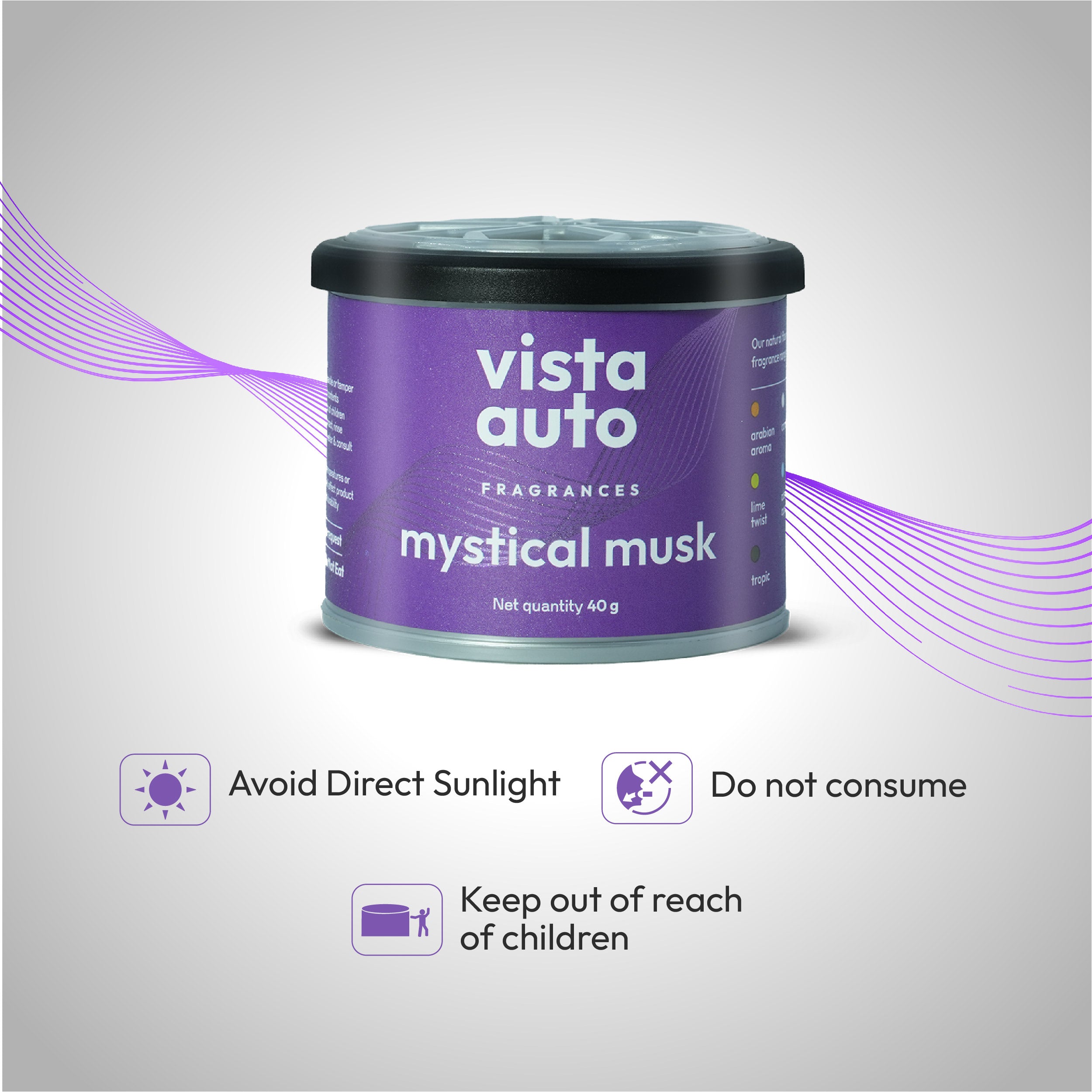Aura Natural Fiber Car Air Freshener - Mystical Musk 40 g