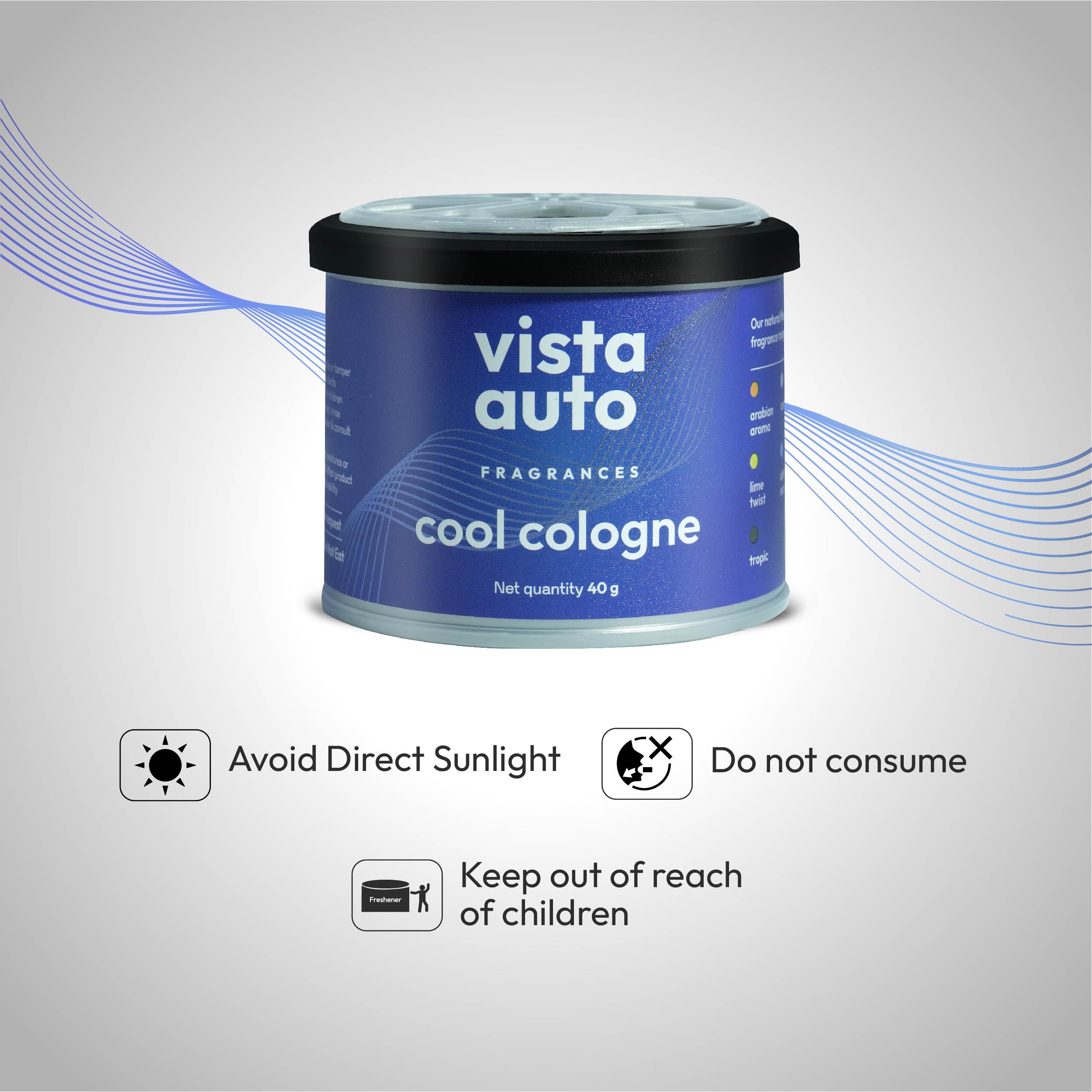 Aura Natural Fiber Car Freshener - Cool Cologne 40 g