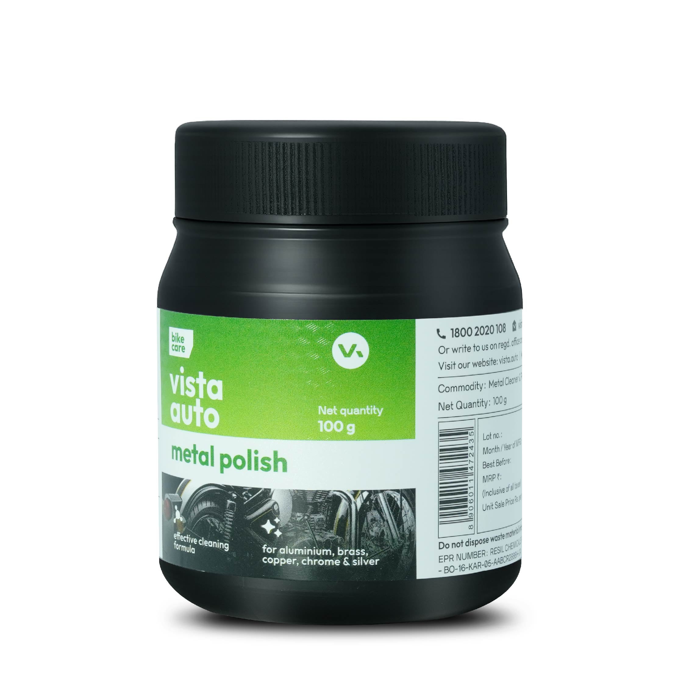 Metal Polish 100 g | Superior Shine for Chrome, Copper, Brass, Bronze, Nickel & Stainless Steel