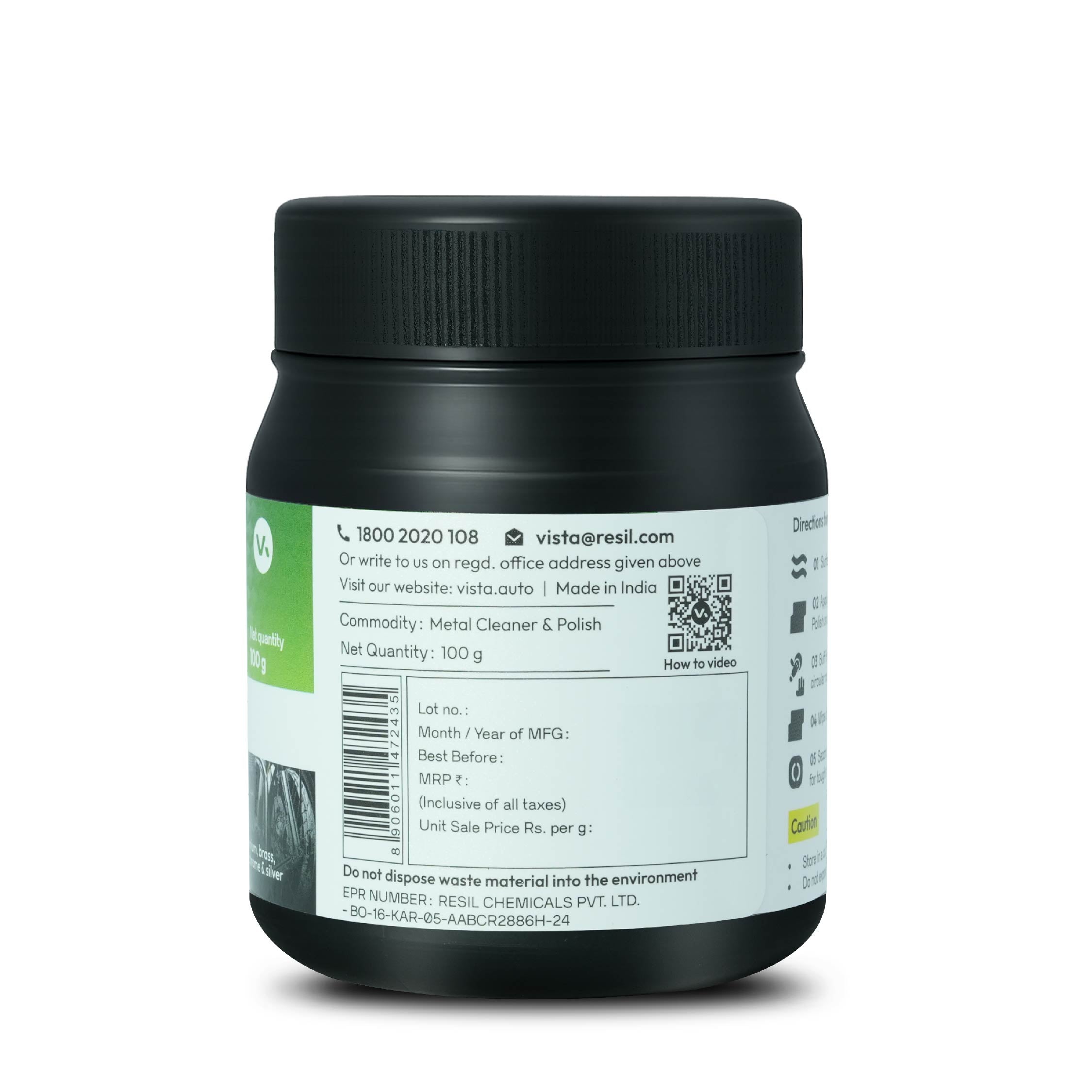 Metal Polish 100 g | Superior Shine for Chrome, Copper, Brass, Bronze, Nickel & Stainless Steel
