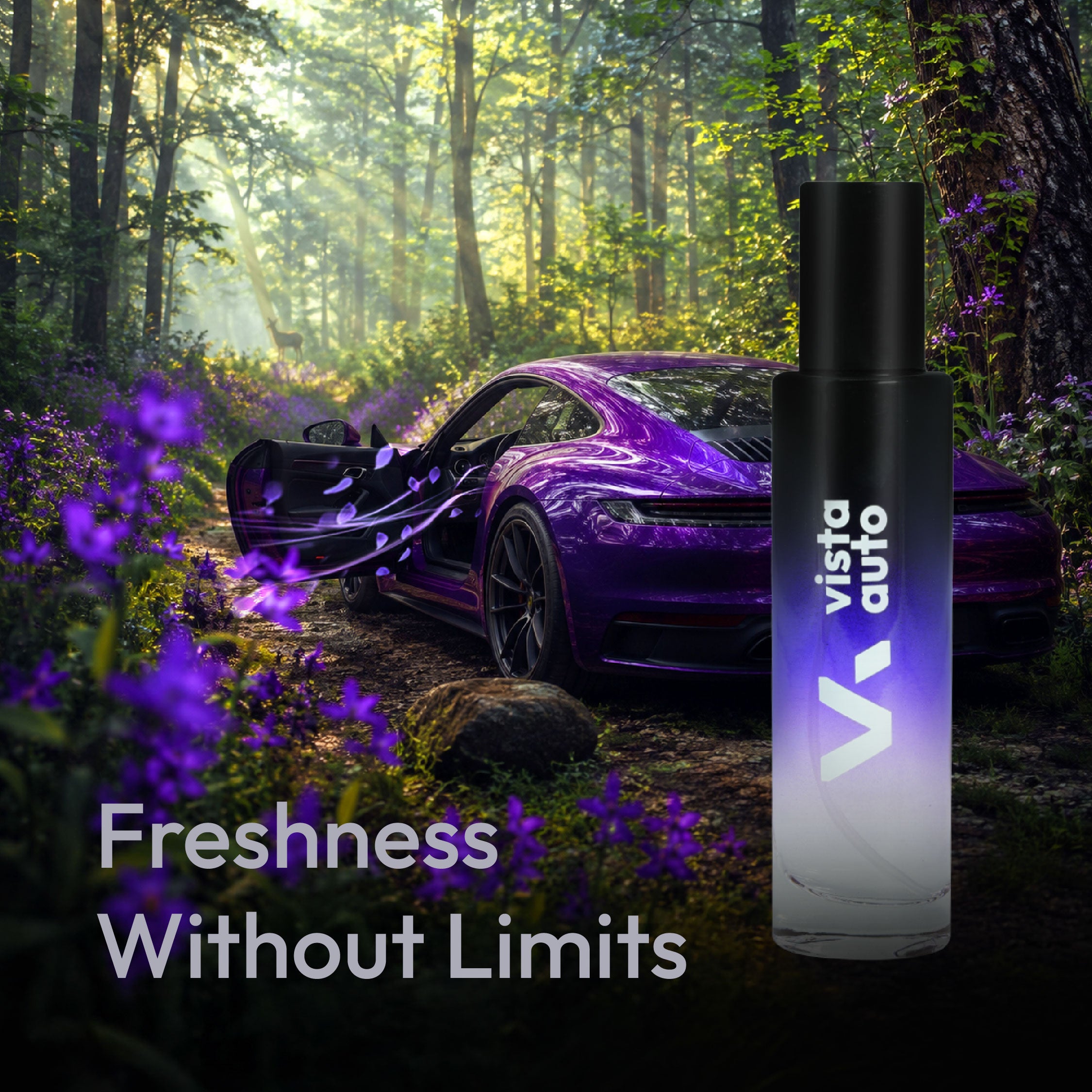 Vista Aura Hanging Air Freshener - Musk 30 ml with 2 Hanging Boards | For Cars, Home, Living Spaces, Office, Closets, Bathrooms | 400 + Sprays