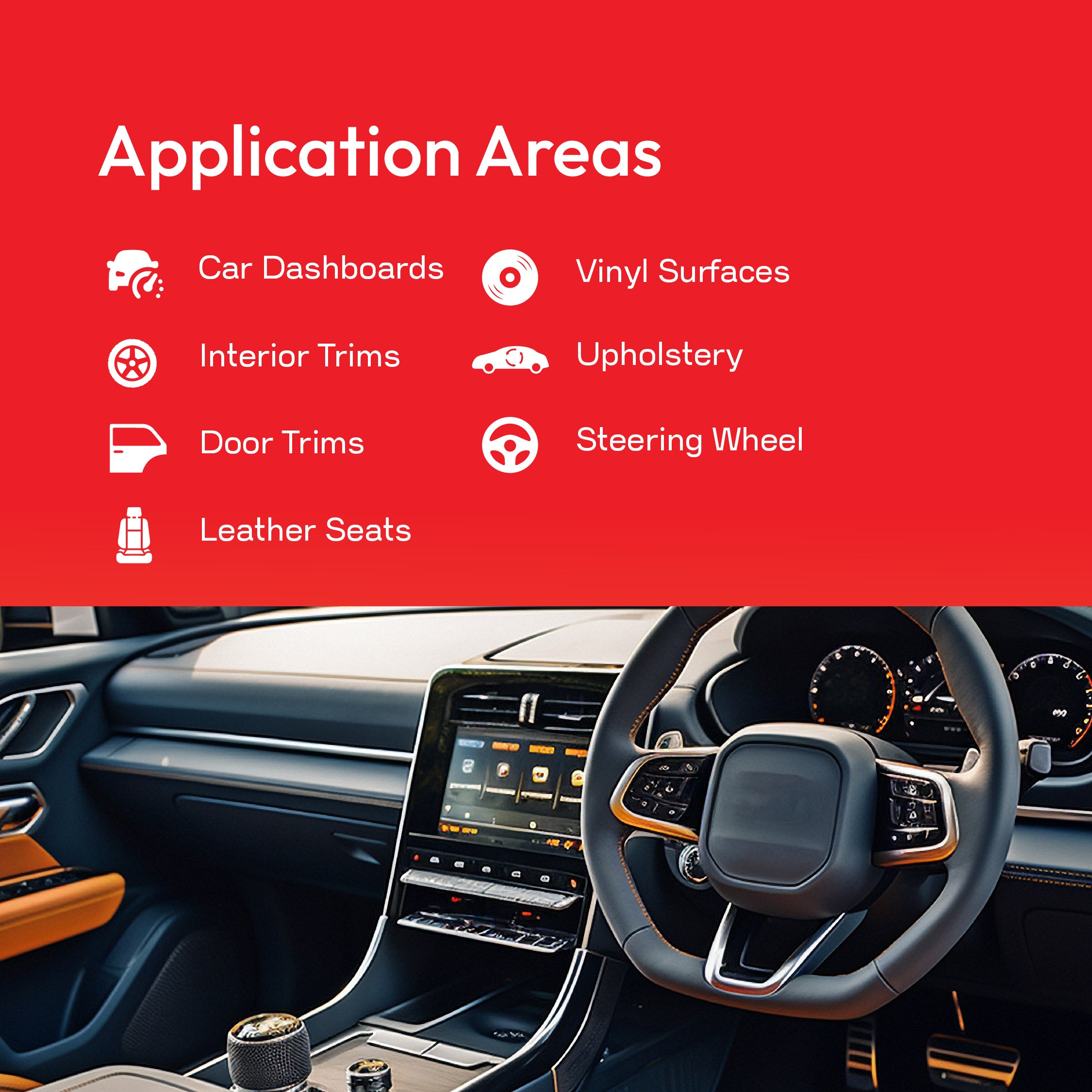 Vinyl & Leather Shine 110 ml (Free Applicator Sponge)