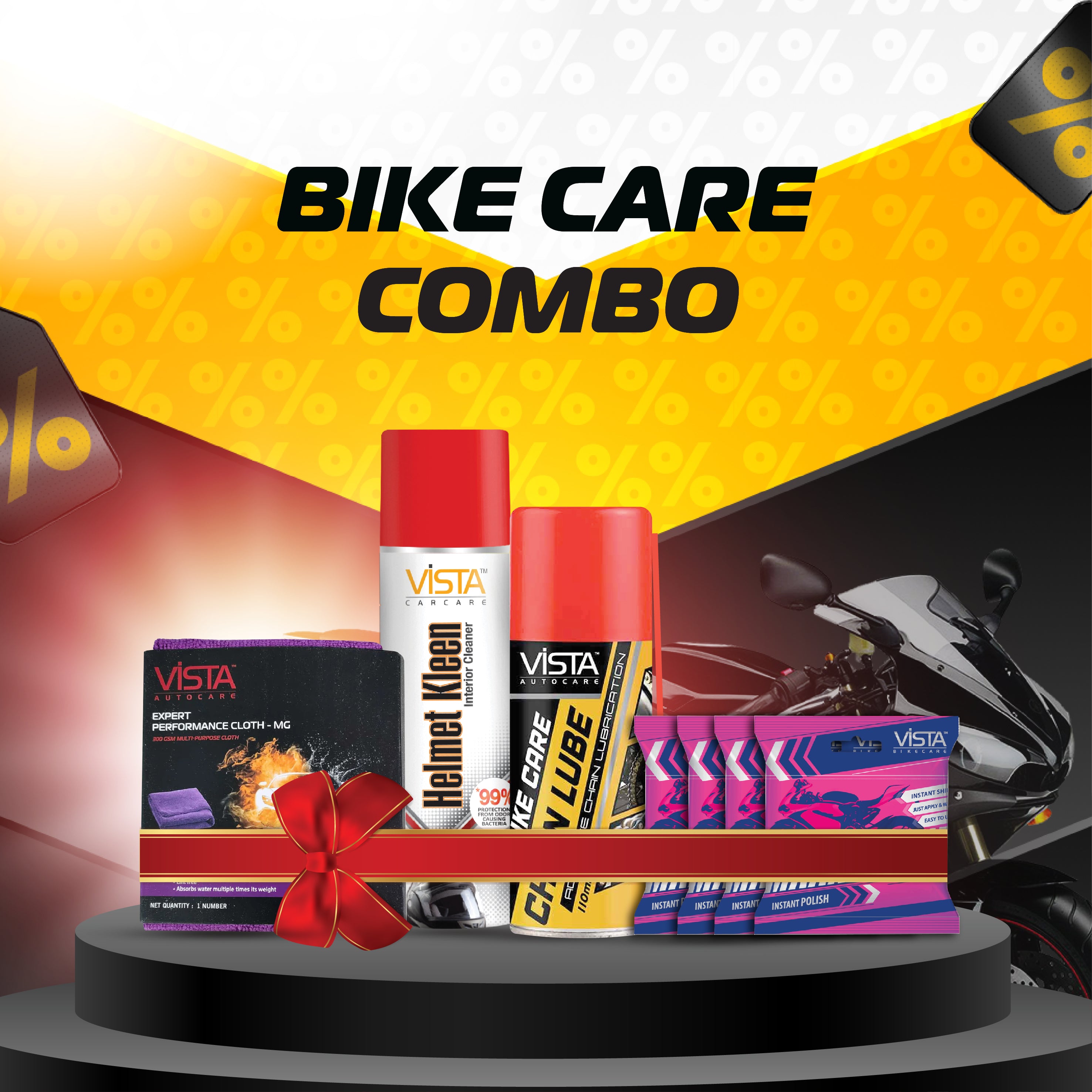 Bike Care Combo (Pack of 4)