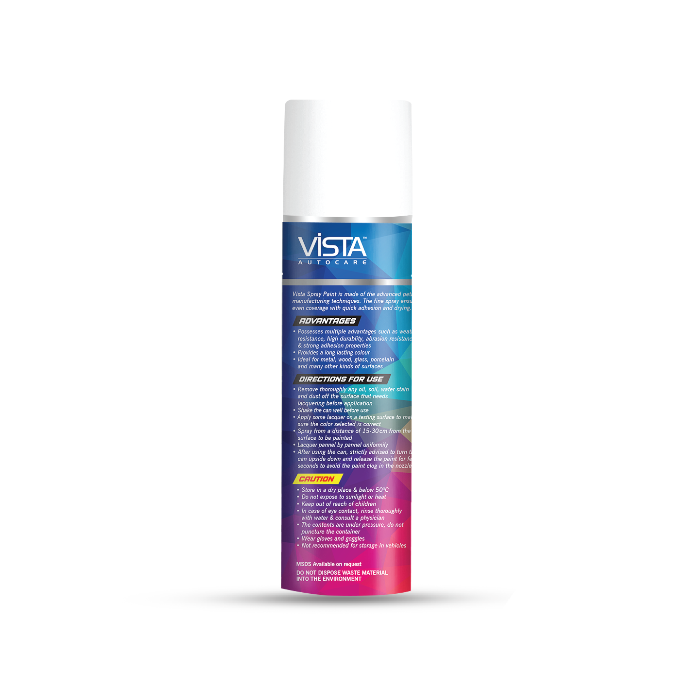 400ml Vista White Spray Paint, For Wood and Metal at Rs 161/bottle in New  Delhi