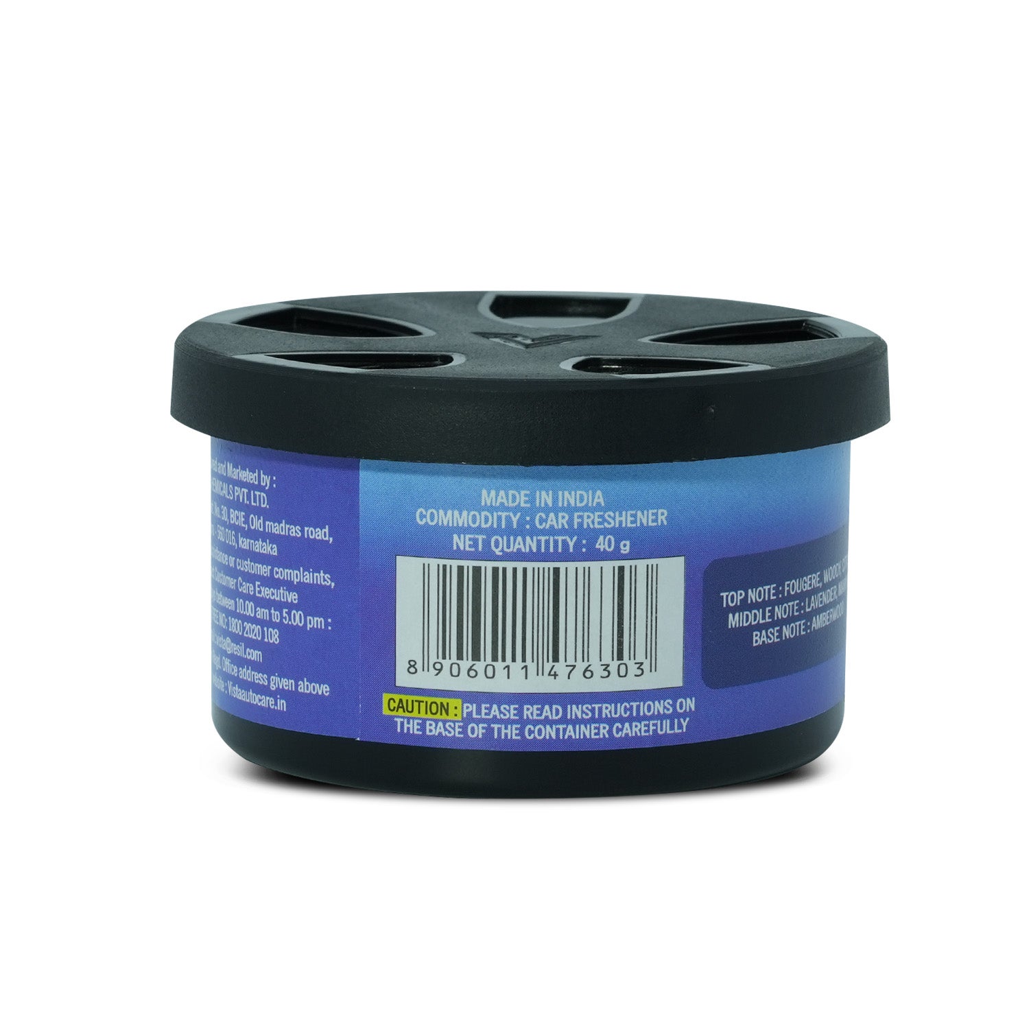 Aura Aqua Storm Car Air Freshener 40 g, Wooden Fiber, Long-Lasting & Refreshing Fragrance to Freshen Up Your Car - Odor Eliminator & Car Accessories