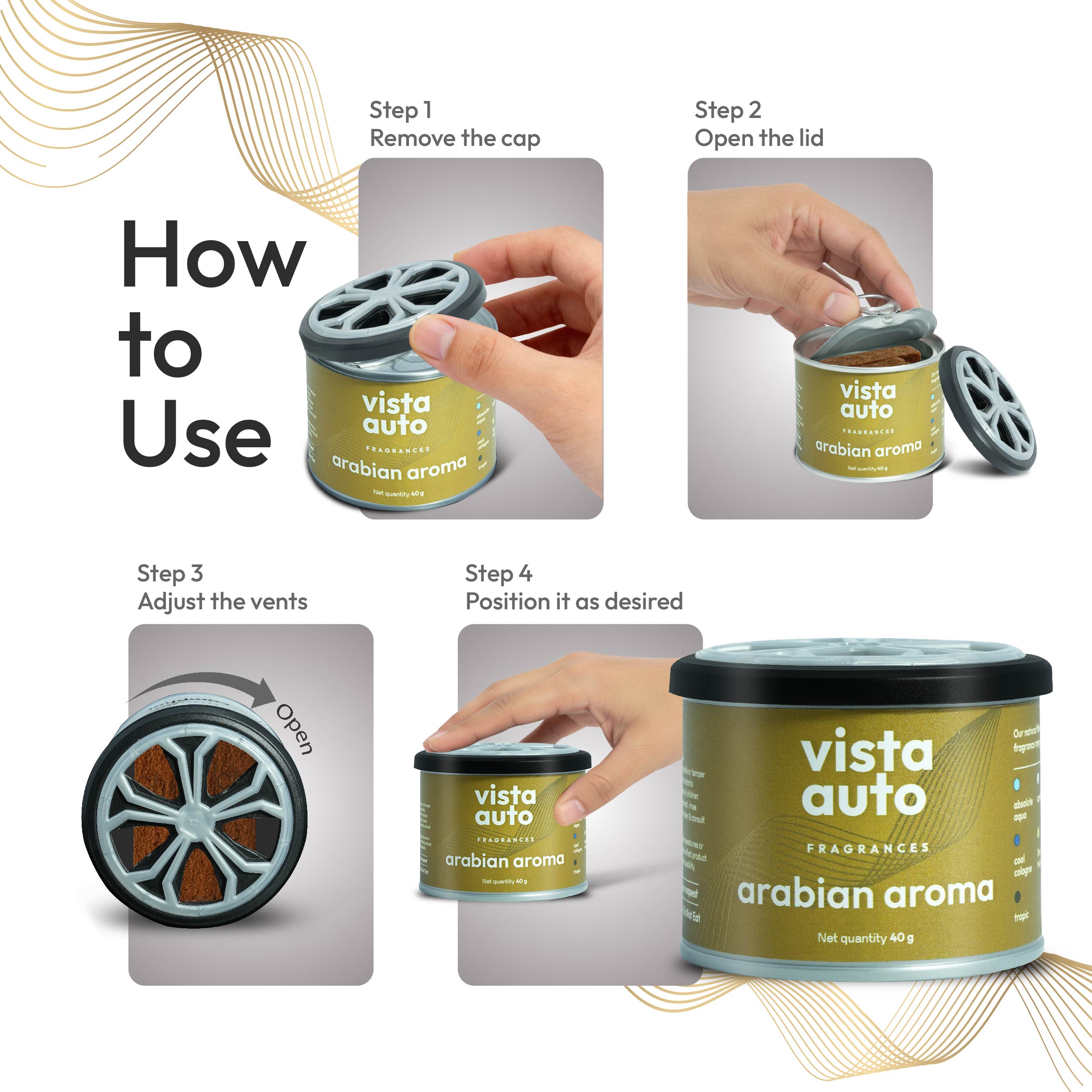 Aura Natural Fiber Car Freshener -  Arabian Aroma 40 g