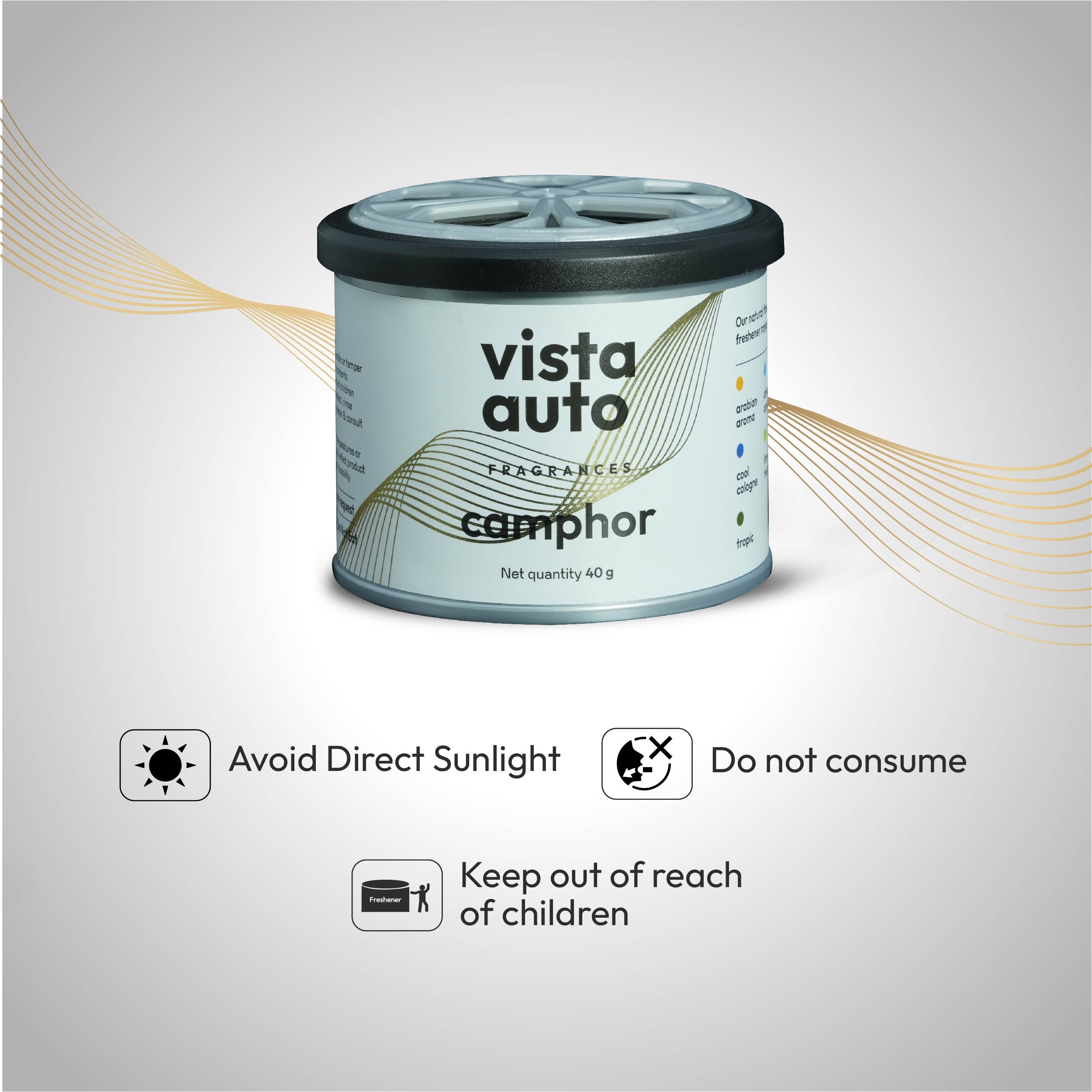 Camphor Car Air Freshener 40g, Wooden Fiber, Long-Lasting & Refreshing Fragrance to Freshen Up Your Car - Odor Eliminator & Car Accessories