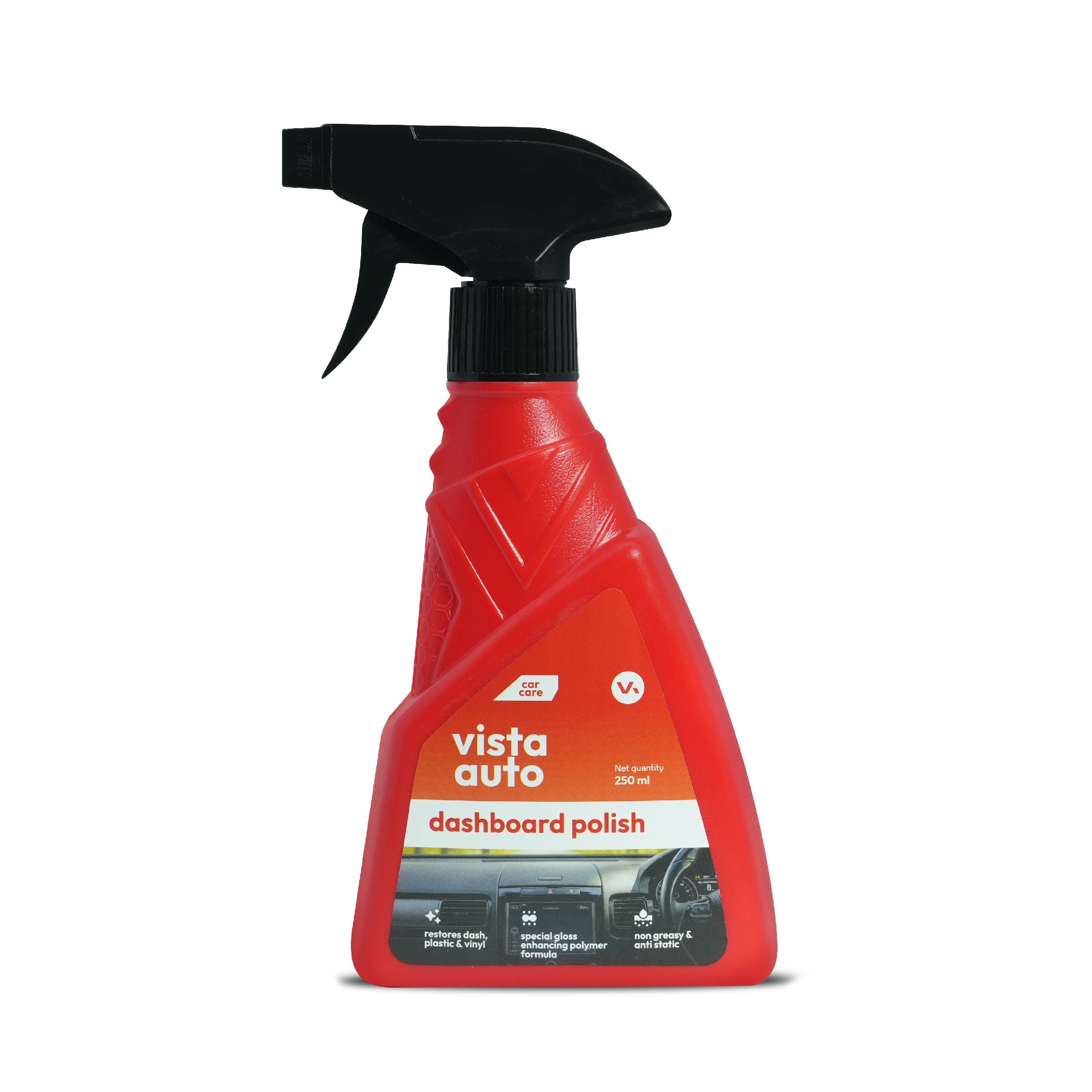 Dashboard Polish 250 ml for Car | UV Protection, Dust-Repellent, Matte Finish for Vinyl, Plastic & Rubber