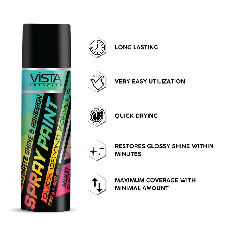 VISTA SPRAY PAINT BLACK GLOSSY 400 ml (290g)