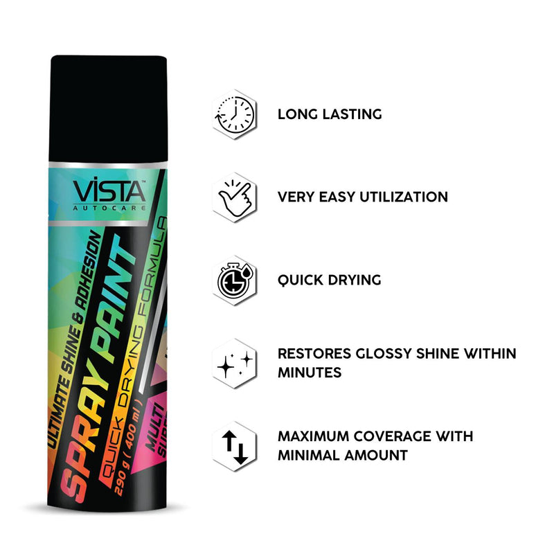 VISTA SPRAY PAINT BLACK MATTE 400 ml (290g)