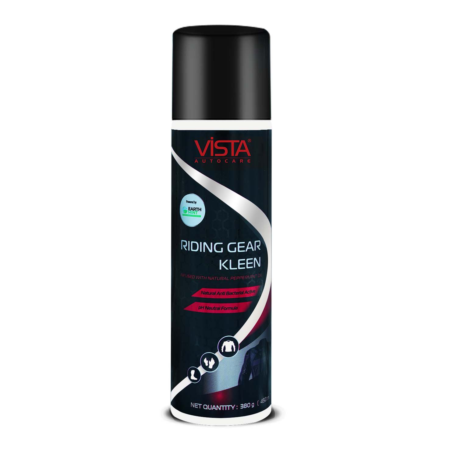 Riding Gear Kleen 450 ml | Riding Gear Cleaner Foam Spray | Antibacterial | For Bike Helmet, Jackets, Pants, Gloves, Shoes | Removes Dirt & Odor | Refreshing Mint Fragrance
