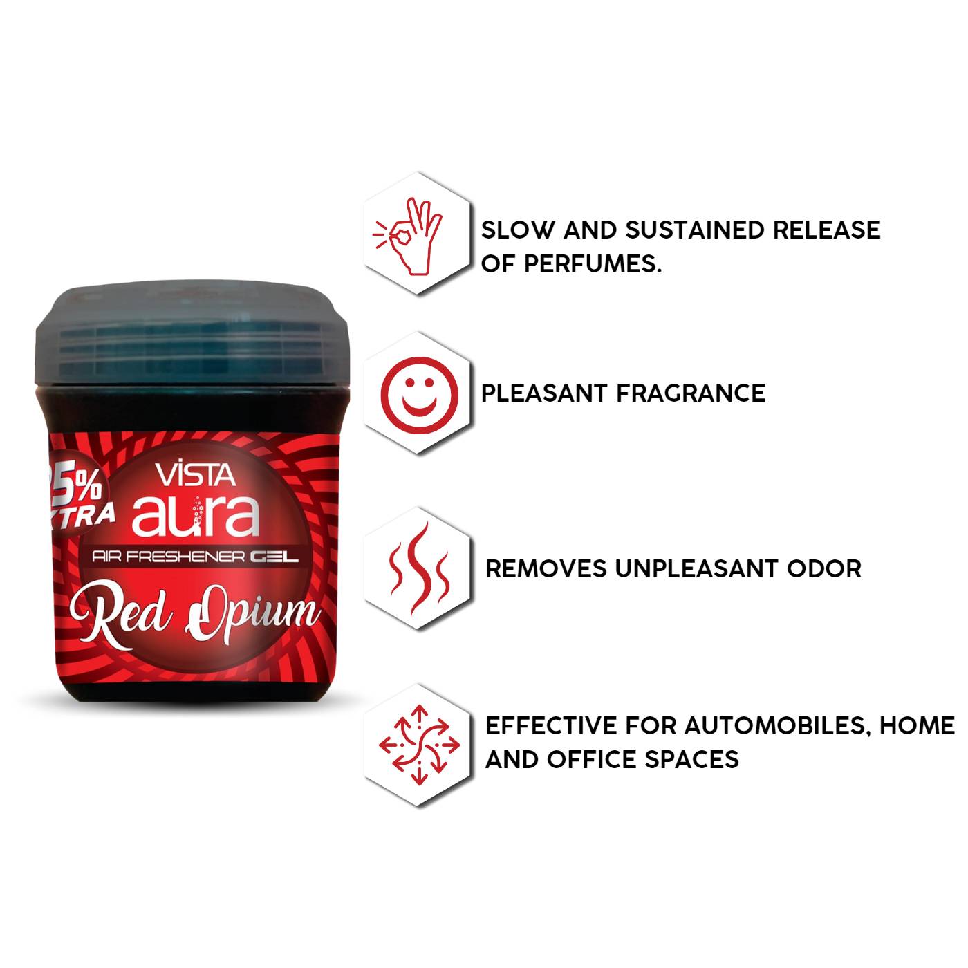 Vista Aura Air Freshener Gel Red Opium 100 g