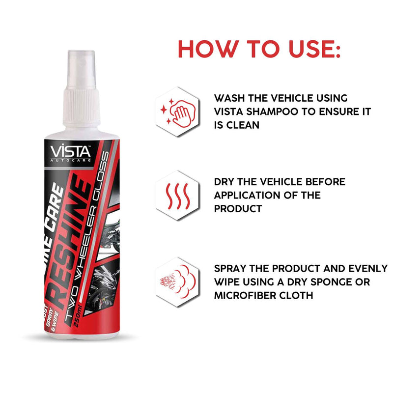 RESHINE TWO WHEELER GLOSS 250ml