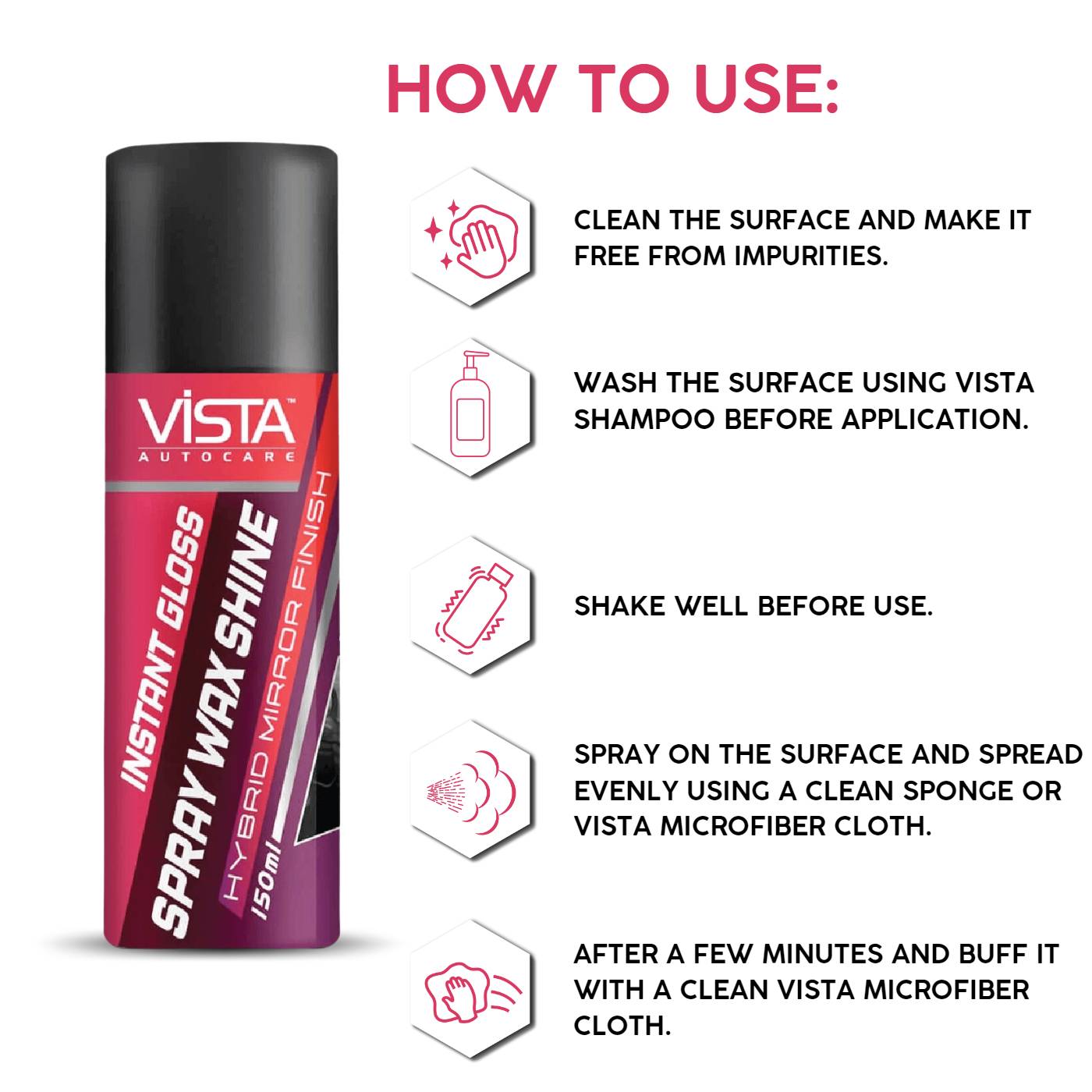 VISTA SPRAY WAX SHINE 150 ml