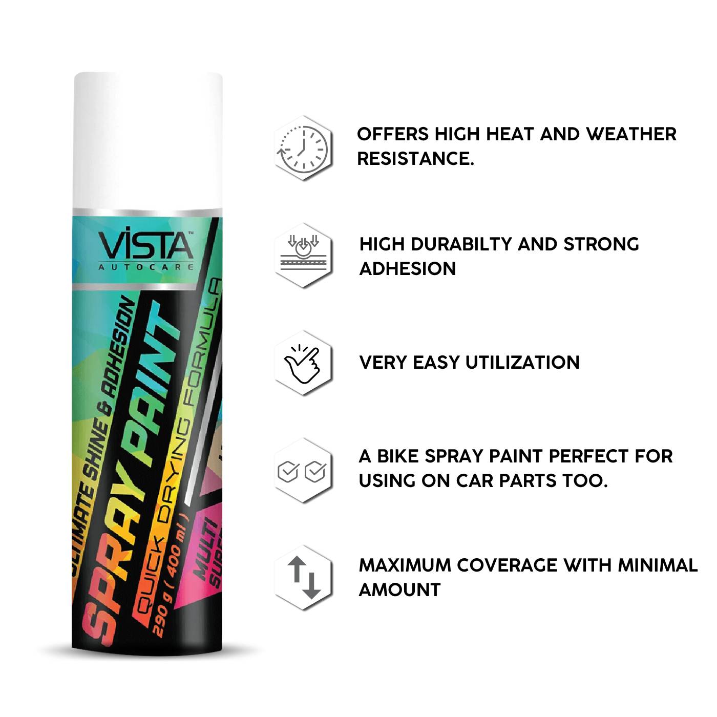 VISTA SPRAY PAINT WHITE 400 ml 290 g