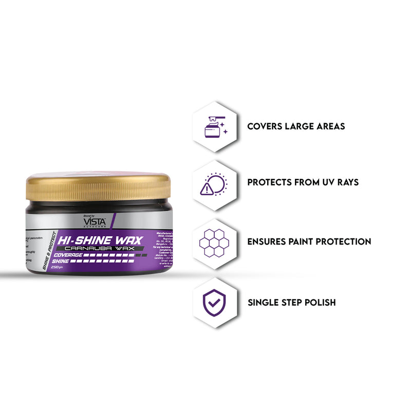 HI-SHINE WAX 250 gm (Carnauba Wax) Polish