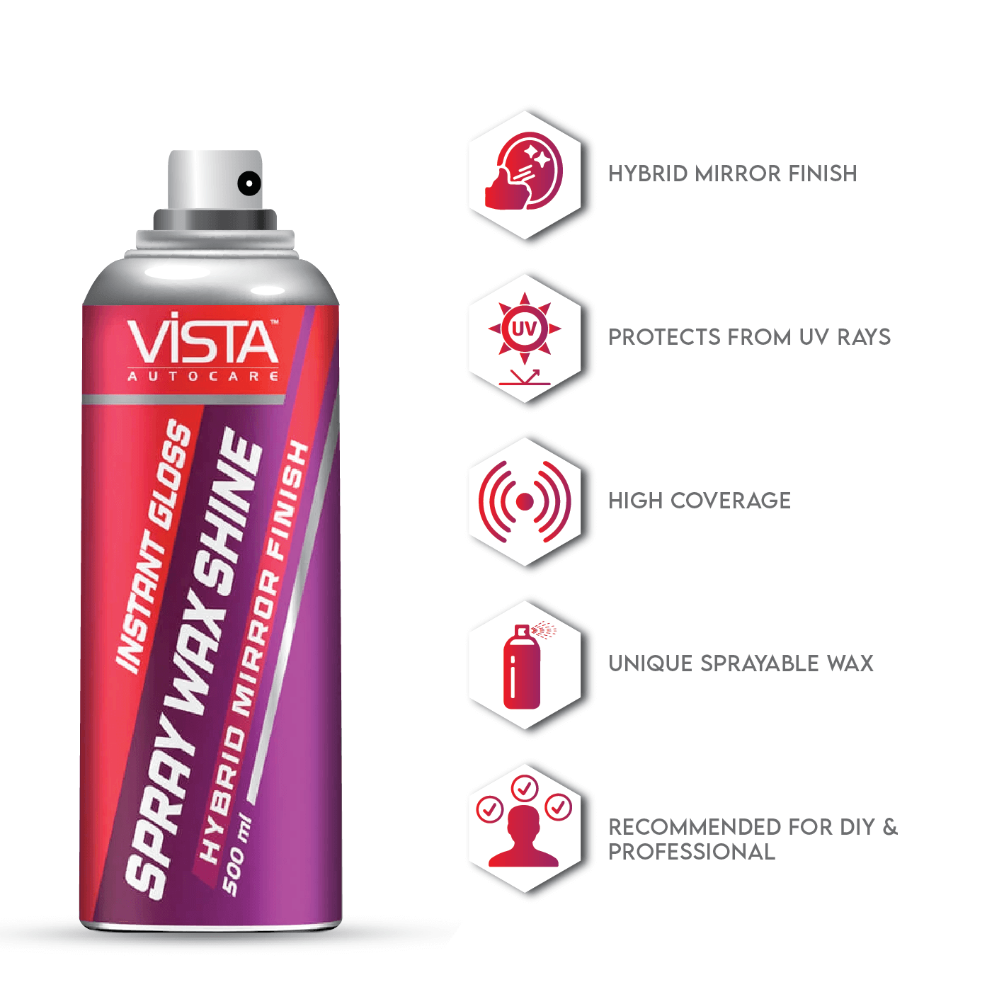 VISTA SPRAY WAX SHINE 500 ml